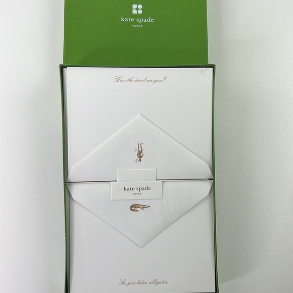 **SOLD**Kate Spade Word Icon Stationery  - 5 notecard - Picture 4 of 7